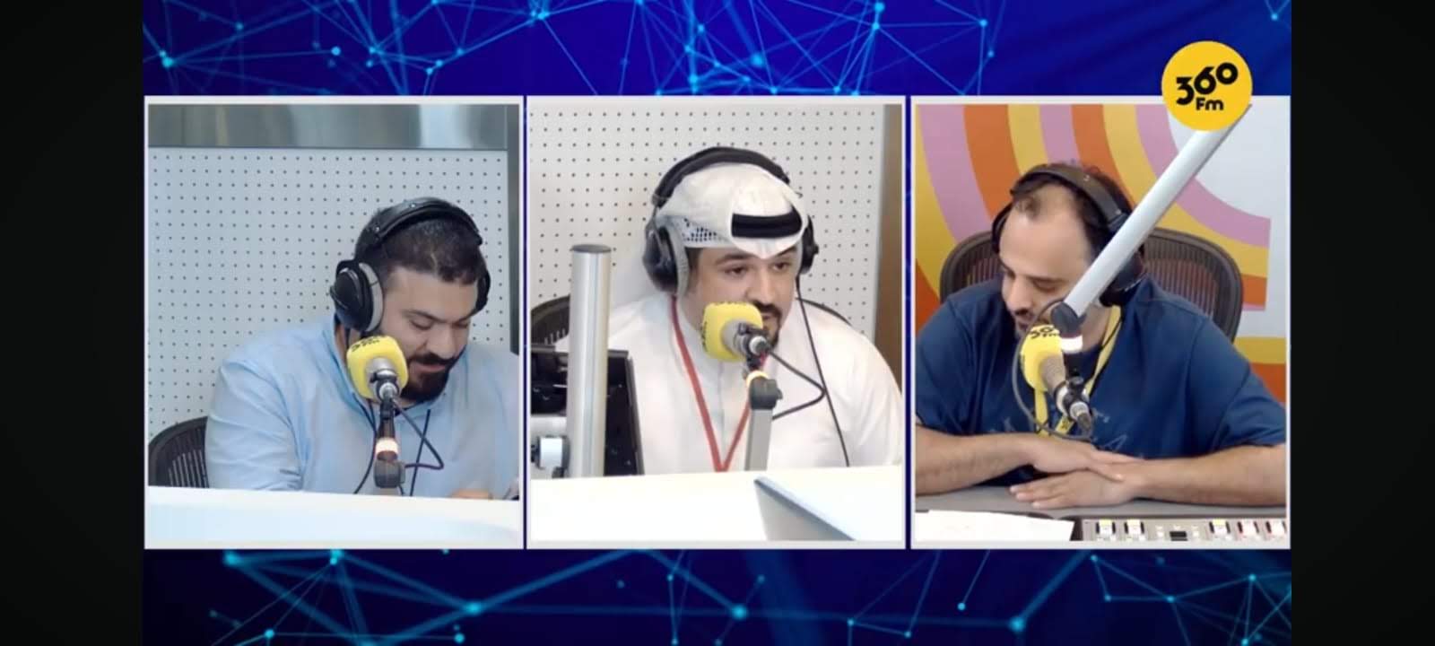 Speaking on a radio show or podcast